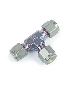 Restek Swagelok Fitting, 1/4" Tee, Siltek/Sulfinert Treated, ea.
