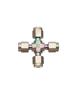 Restek Swagelok Fitting, 1/8" Cross, Siltek/Sulfinert Treated, ea.