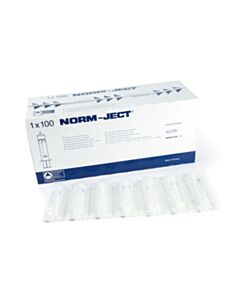 Restek Norm-Ject Plastic Syringe, 20 mL Luer Slip Eccentric Tip, 100-pk.