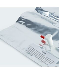 Restek Multi-Layer Foil Gas Sampling Bags, 5 L, 12"x12" W/Polypropylene Combo Valve & Septum, 1 Eyelet, 5-pk.