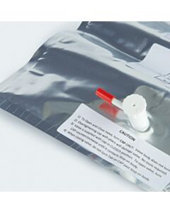 Restek Multi-Layer Foil Gas Sampling Bags, 40 L, 24"x 24.5" W/Polypropylene Combo Valve & Septum, 1 Eyelet, 5-pk.