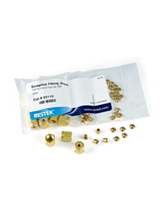 Restek Swagelok Fitting, 1/8" Nut & Ferrule Set, Brass, 20-pk.