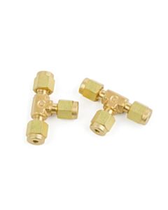 Restek Swagelok Fitting Brass 1/8" Tee 2-Pk
