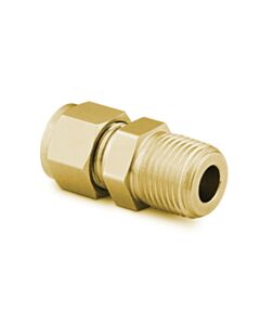 Restek Swagelok Fitting, 1/8" to 1/8" NPT Male Connector, Brass, 10-pk.