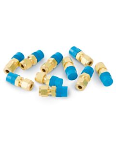Restek Swagelok Fitting, 1/4" to 1/4" NPT Male Connector, Brass, 10-pk.