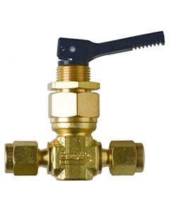Restek Swagelok Toggle Shutoff Gas Valve, 1/8" Toggle, Brass, ea.