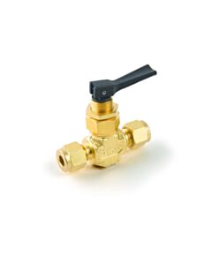 Restek Swagelok Toggle Shutoff Gas Valve, 1/4" Toggle, Brass, ea.
