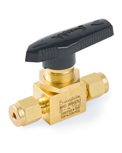 Restek Swagelok Shutoff Gas Valve, 1/8" Ball, Brass, ea.