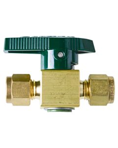 Restek Swagelok Plug Shutoff Gas Valve, 1/4" Plug, Brass, ea.