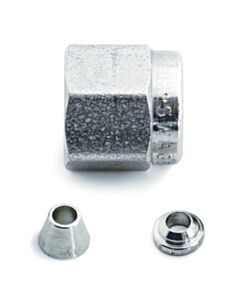 Restek Swagelok Fitting, 1/16" Nut & Ferrule Set, Stainless Steel, 2-pk.