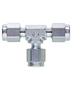 Restek Swagelok Fitting, 1/8" Tee, Stainless Steel, ea.