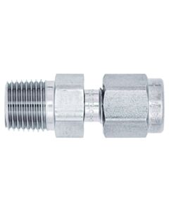 Restek Swagelok Fitting, 1/8" to 1/8" NPT Male Connector, Stainless Steel, 2-pk.