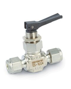 Restek Swagelok Toggle Shutoff Gas Valve, 1/4" Toggle, Stainless Steel, ea.