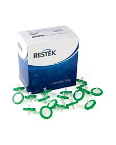 Restek 25 mm Syringe Filter, 0.22 µm, PES, Green, 100-pk.