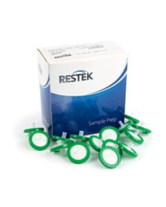 Restek 30 mm Syringe Filter, 0.45 µM, PES, Green, 100-pk.
