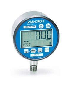 Restek Ashcroft 2074 Digital Pressure Gauge, 3" Diameter, 1/4" NPT, -30" Hg to 60 psi