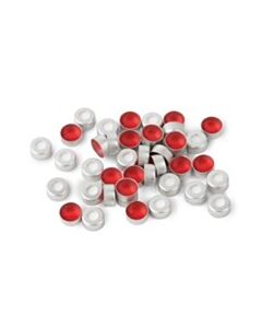 Restek Aluminum Crimp-Top Seals with PTFE/Silicone Septa, Silver, 2.0 mL, 11 mm, 100-pk.