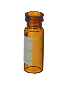 Restek Crimp-Top Vials with Grad Marking Spot, 2.0 mL, 11 mm, 12 x 32 mm, Amber, 100-pk.