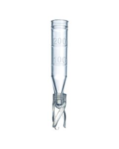 Restek Vial Inserts, Polypropylene, Big Mouth W/Bottom Spring and Graduated Markings, 250 µL, 100-pk.