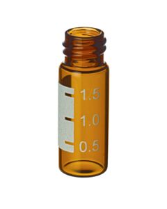 Restek Big Mouth Step Screw-Thread Vials with Grad Marking Spot, 2.0 mL, 12 x 32 mm, 10 mm/425 Thread (Vial Only), Amber, 1000-pk.
