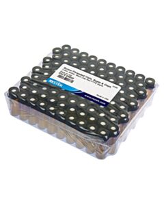 Restek Screw-Thread Vial Kit, Red PTFE/Silicone Septa 0.045", Amber W/Black Cap, 2.0 mL, 8 mm, Preassembled, 1000-pk.