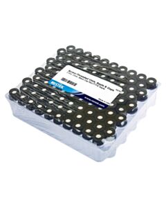 Restek Screw-Thread Vial Kit, Red PTFE/Silicone Septa 0.065", Clear W/Black Cap, 2.0 mL, 8 mm, Preassembled, 1000-pk.