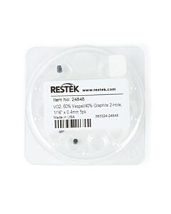 Restek Ferrules, Capillary, Two-Hole, Vespel/Graphite for 1/16" Compression-Type Fittings, VG2, 60% Vespel/40% Graphite, 1/16" x 0.4 mm ID, 5-pk.