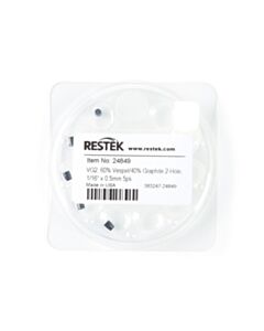 Restek Ferrules, Capillary, Two-Hole, Vespel/Graphite for 1/16" Compression-Type Fittings, VG2, 60% Vespel/40% Graphite, 1/16" x 0.5 mm ID, 5-pk.