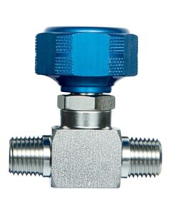 Restek 1/4" Male NPT x 1/4" Male NPT Sample Cylinder Valve, 3500 psig DOT Pressure Rating, Stainless Steel