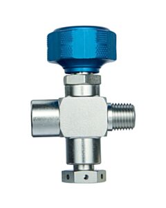 Restek 1/4" Male NPT x 1/4" Female NPT W/1800 psi Rupture Disk UHP Sample Cylinder Valve, 3500 psig DOT Pressure Rating, Stainless Steel