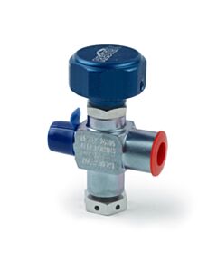 Restek 1/4" Male NPT x 1/4" Female NPT W/1800 psi Rupture Disk UHP Sample Cylinder Valve, 3500 psig DOT Pressure Rating, Sulfinert Treated