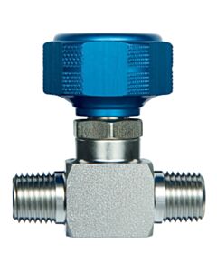Restek 1/4" Male NPT x 1/4" Male NPT UHP Sample Cylinder Valve, 5000 psig DOT Pressure Rating, Stainless Steel