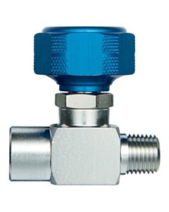 Restek 1/4" Male NPT x 1/4" Female NPT Sample Cylinder Valve, 5000 psig DOT Pressure Rating, Stainless Steel