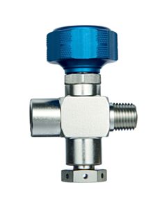 Restek 1/4" Male NPT x 1/4" Female NPT W/2850 psi Rupture Disk Sample Cylinder Valve UHP, 5000 psig DOT Pressure Rating, Sulfinert Treated