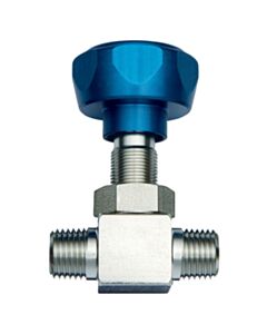 Restek 1/4" Male NPT x 1/4" Male NPT Metering Control Valve, 3500 psig DOT Pressure Rating, Stainless Steel