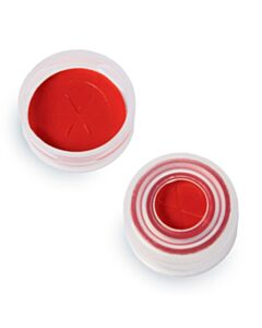 Restek Snap Top Vial Caps, PTFE/Silicone/PTFE W/Starburst, Clear, 2.0 mL, 11 mm, 1000-pk.