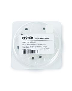 Restek Ferrules, Capillary, Vespel/Graphite, Standard for 1/16" Compression-Type Fittings, VG1, 85% Vespel/15% Graphite, 1/16" x 0.4 mm ID, 10-pk.