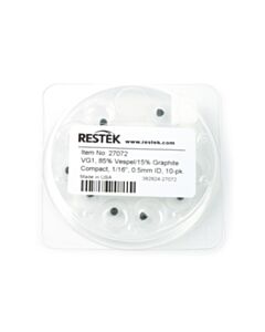 Restek Ferrules, Vespel/Graphite, Compact, VG1, 85% Vespel/15% Graphite, 1/16" x 0.5 mm ID, for Agilent GCs, 10-pk.