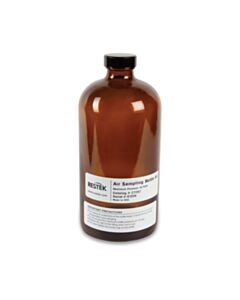 Restek Replacement Air Sampling Bottles, 1 L Amber Bottles (IP Deactivated) with Caps, 12-pk.