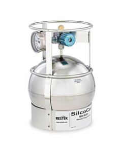 Restek SilcoCan Air Sampling Canister, 3 L, with 3-Port Siltek-Treated RAVE+ Valve with Gauge