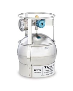Restek TO-Can Air Sampling Canister, 3 L, with 3-Port RAVE+ Valve with Gauge