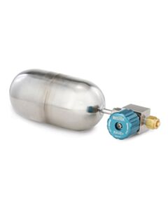 Restek Miniature Air Sampling Canister, 400 cc Siltek Treated, with RAVE+