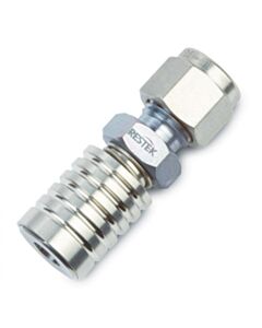 Restek RAVEqc Quick-Connect Female Valve to 1/4" Male Compression Fitting, Siltek Treated