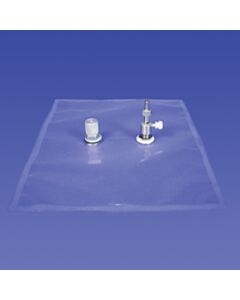 Restek Tedlar Sampling Bag W/Stainless-Steel Push/Pull Valve & Septum Fitting, 0.5 L, 6" x 6", 10-pk.