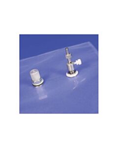 Restek Tedlar Sampling Bag W/Stainless-Steel Push/Pull Valve & Septum Fitting, 80 L, 28.25" x 30.5", 3-pk.