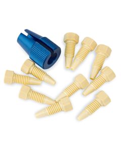 Restek PEEK-HT Hex-Head Fittings with Driver for HPLC and UHPLC, Natural, 10,000 psi, 10-pk.