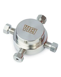 Restek Stainless-Steel Valco Cross for UHPLC, 0.50 mm Bore, 20,000 psi, ea.