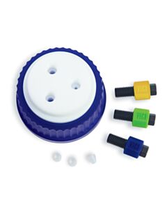 Restek Mobi-Cap for GL-45 Threaded Bottles, 3-Port, ea.