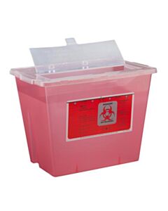RPI Sharps Container With Lid, 2 Gallon, Red, 30 Per Case