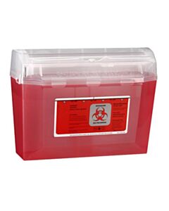 RPI Sharps Container, Small, 5 Quart, Red, 16 Per Case